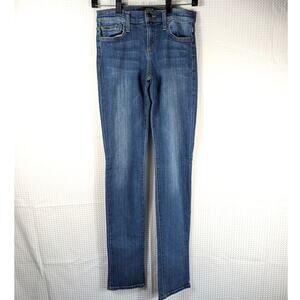 Joe's Jeans 25 Womens Straight Leg Denim Blue Stretch Mid Rise Jeans Lilly Wash